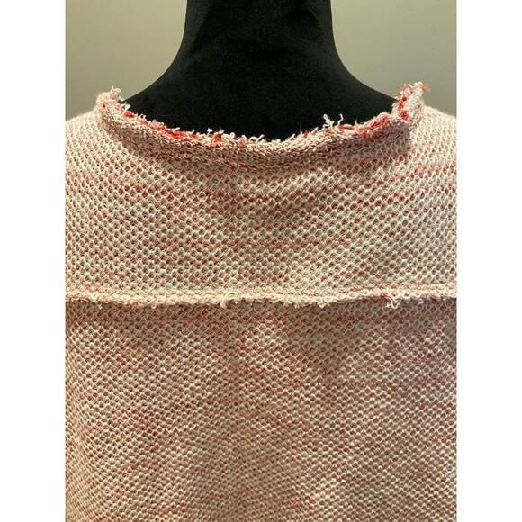 Halogen Red & White Womens Jacket Stylish Distressed with Frayed Edging Sz Large - Picture 6 of 12